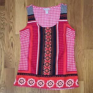 Red printed Banana Republic tank